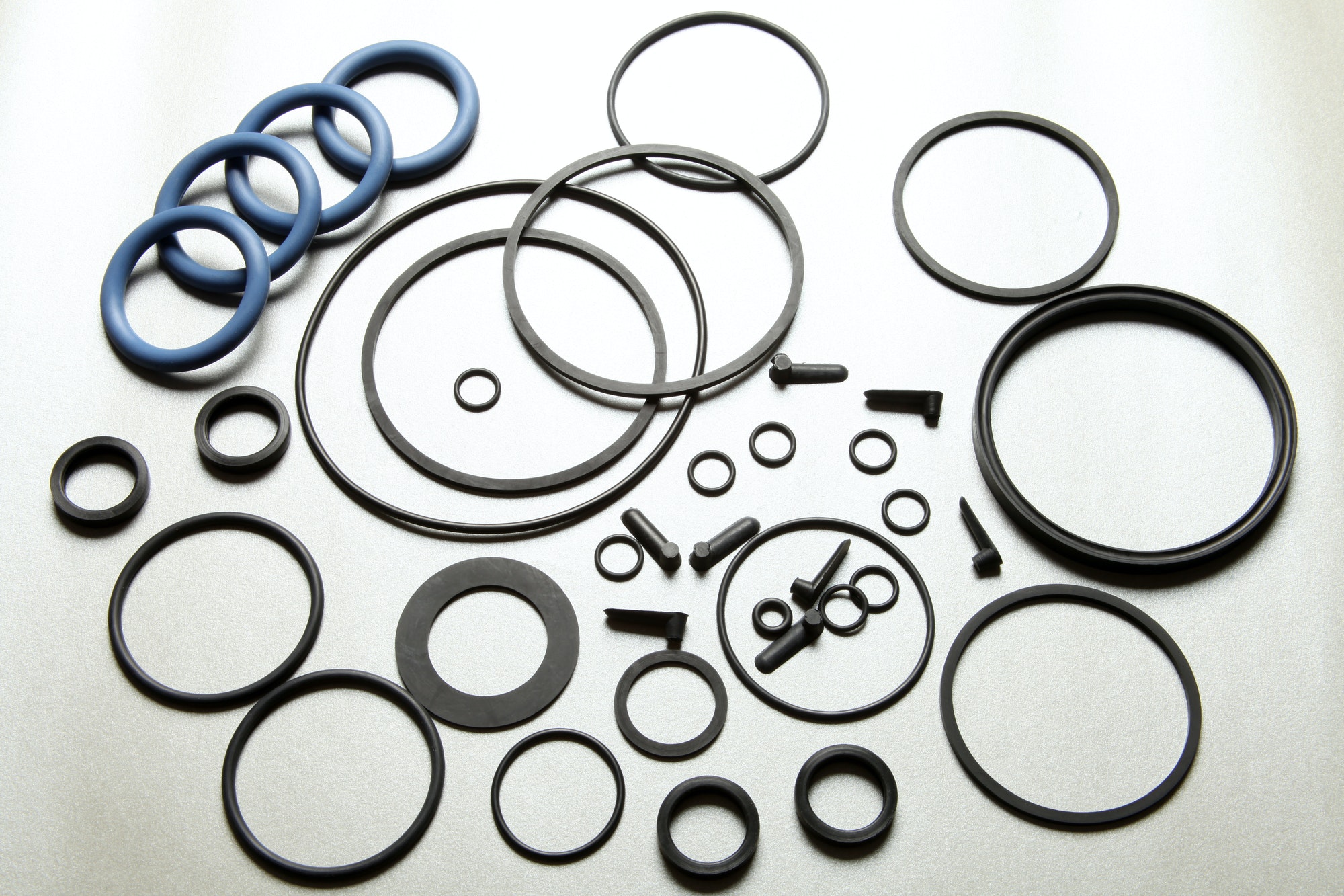 Rubber o-ring. Rubber sealing rings for joint seals.